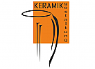 Ein Logo fr Keramikhersteller oder -Verkufer. Eine Krugzeichnung teilweise auf orangen Hintergrund.