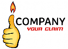 Daumen mit Feuer Logo