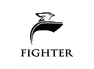 Fighter-eagle logo design