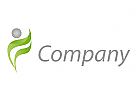 Pflanze, Eine Person, Logo