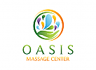 Logo, Oasis, Medizin, Chiropraktiker, Chiropraktik, Hnde, Rcken, Massage
