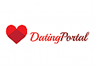 Logo, liebe, herz, dating