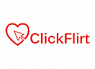 Flirten, Treffen, Dating, Liebe, Herz, Klick Logo