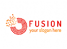 Fusion, digital, Kommunikation, Technologie, Software, Jobs, Gewerkschaft, Logo