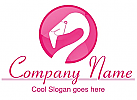 Flamingo-Logo fr viele Branchen, Kosmetik, Wellness, Hotel, Gastronomie, Touristik