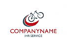 Logo mit Fahrrad, Bike