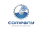 Logo mit Schiff und Kompass