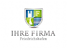 Wappen Logo mit historischem Bauwerk / Friedrichshafen