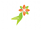 ,Zeichen, Signet, Logo, Kolibri, hummingbird, vogel, blume