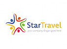 Menschen, Tourismus, Sterne, Reiseagentur Logo