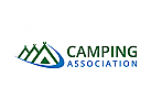 Camping, Wandern Logo, Tourismus, Reisen