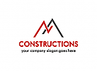 Buchstabe M Logo, Architektur, Bau, Makler Logo, Immobilien Logo