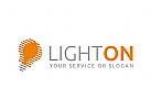 Abstract Light Bulb Logo