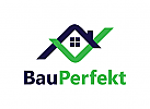 Haus Logo, Immobilien Logo, Bauwerk Logo