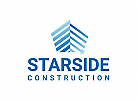 Abstract Construction Logo with Star