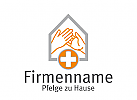 Logo Hnde im Haus mit Kreuz, Pflege