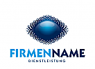 Logo rund mit Netz, Markenzeichen, Dienstleistung