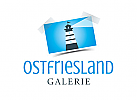 Logo mit Leuchtturm fr Reisebro, Tourismusverband, Fotograf, Galerie