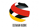 Weltkugel Deutschland German Logo