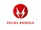 , Zeichen, Signet, Logo, Fuchs, Elektriker, Energie