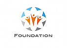 Zeichen, Signet, Logo, Gruppe, Menschen, Foundation