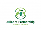 Zeichen, Signet, Logo, zwei Menschen, Partnerschaft, Allianz