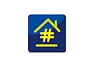 , Signet, Logo, Haus, Immobilie, Smarthome, Hashtag, Handwerk, Hausbau, Renovierung, Sanierung, WDVS, Fenster, Tr, Dach, Boden