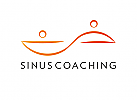 Zwei Menschen, Zeichnung, Logo, Sinuskurve, Coaching, Training, Steuerberatung, Rechtsberatung