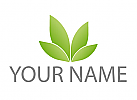 Vier Bltter, Pflanze Logo