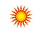 Logo, Markenzeichen, Sonne, brennende Sonne, Sonnenstrahlen, Umwelt, Energie, Urlaub
