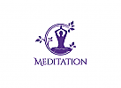 , Yoga, Meditation, Blatt, Kreis, Wellness, Spa, Kosmetik, sthetische Verfahren, Ergnzungsladen Logo