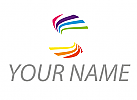 Zwei Spirale farbig, Maler, Dienstleistungen, Logo