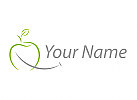Obst Logo, Apfel, Frucht, Lcheln, Logo