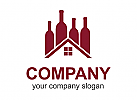 Wein Logo, Weingut Logo, Getrnke Logo, Haus Logo