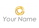 Ökologisch, Zweifarbig, Halbkreise in Gold, Finanzen, Logo
