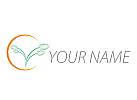 kologisch, Pflanze, Bltter, Sonne, Logo