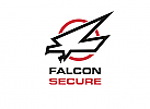 Zeichen, zweifarbig, Signet, Symbol, Falke, Adler, Security, Logo