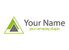 Dreiecke in grn und grau, Logo