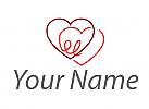 Zwei Herze verbunden, Herz, Meschen, Logo