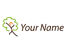 kologisch, Person als Baum, Pflanze, Baum, Logo