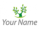 kologisch, Baum, Lcheln, Baum und Lcheln Logo