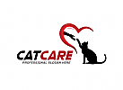 , Zeichen, Katze, Herz, Katzenpflege, Liebe, Tierrztin, Hndedruck Logo