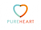 , zweifarbig, Herz, Kardiologie, Arztpraxis, Logo