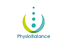 Zeichen, zweifarbig, Physiotherapie, Logo