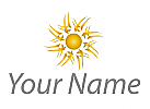 kologisch, Zweifarbig, Zeichen, Zeichnung, Sonne, Stern in Gold Logo