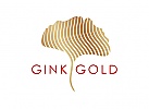 Öko Logo Ginkgo Blatt