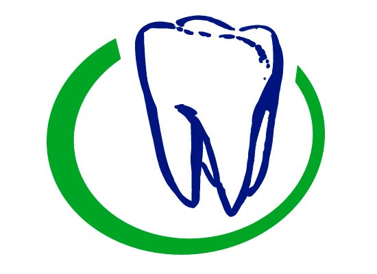 Zahnarzt Logo im grünen Kreis