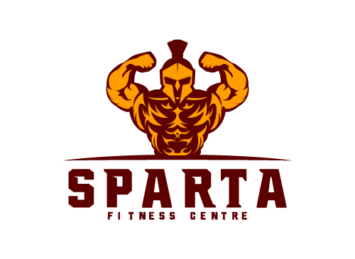 Logo, Sparta, Sport, Fitness, Fitness, Gewichtheber, Macht, Kraft, Kreuz, Bodybuilding, Traine