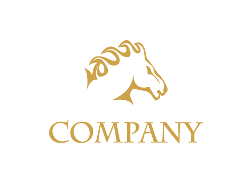 Hengst Logo, Pferd Logo, Pferdefarm Logo