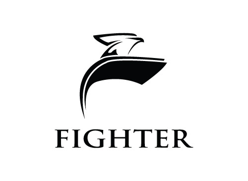 Fighter-eagle logo design